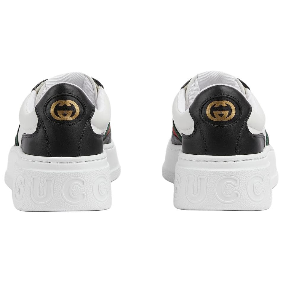 Кроссовки Gucci Leather Round Toe Low Top Sneakers Black - изображение 6