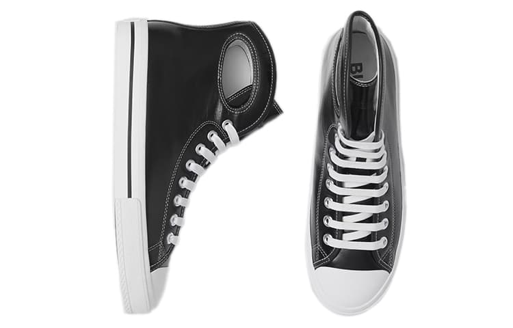Кроссовки Burberry High-Top Leather Sneakers Black - изображение 4