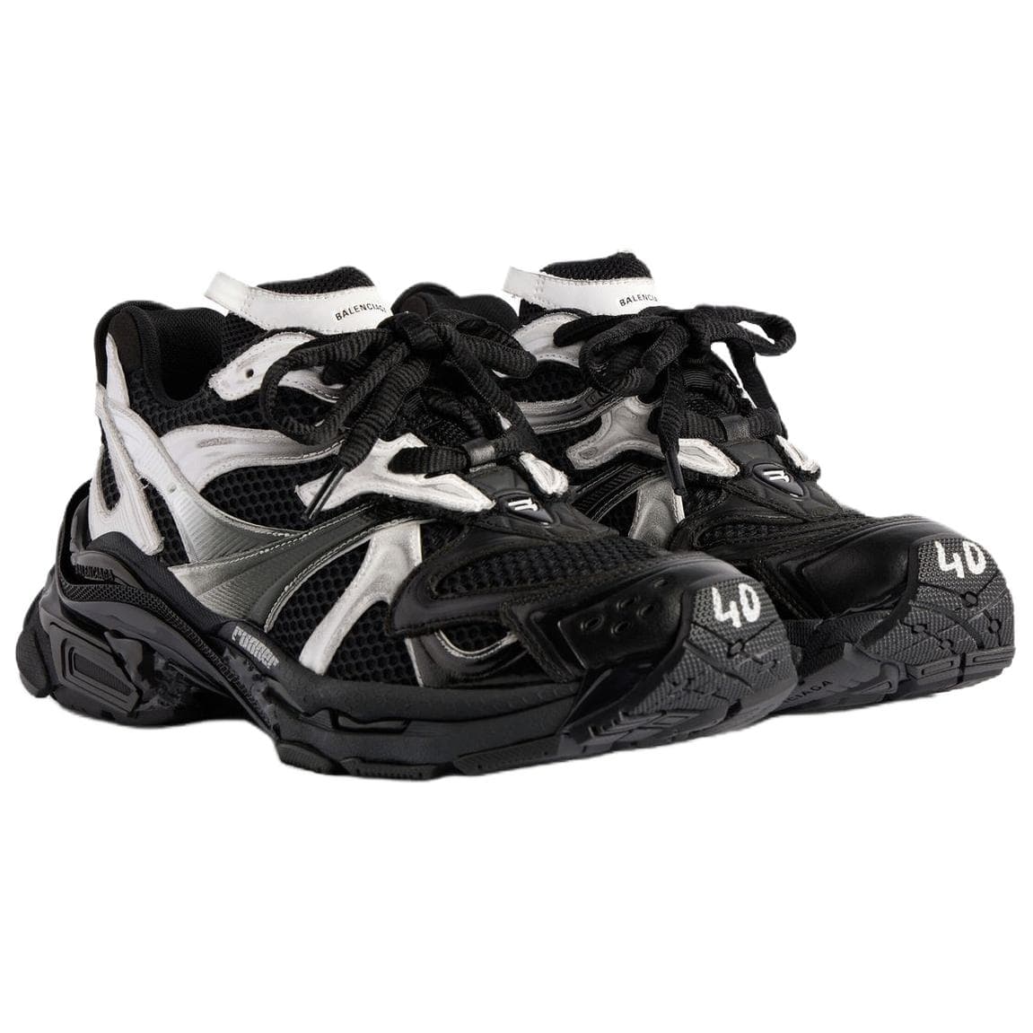 Кроссовки Balenciaga Runner2,0 Градиентный Lines Low Топ Толстая подошва Кроссовки Женские Черные - изображение 3