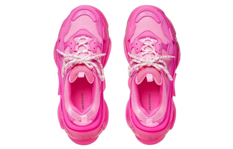 Кроссовки Balenciaga Triple S Fluorescent Pink - изображение 4
