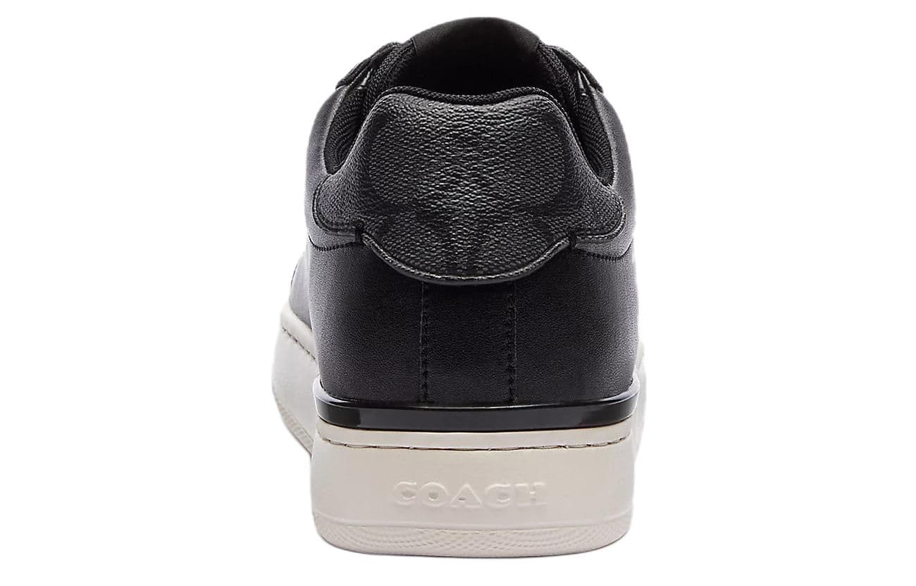 Кроссовки COACH Leather Round Toe Low Top Sneakers Black - изображение 4
