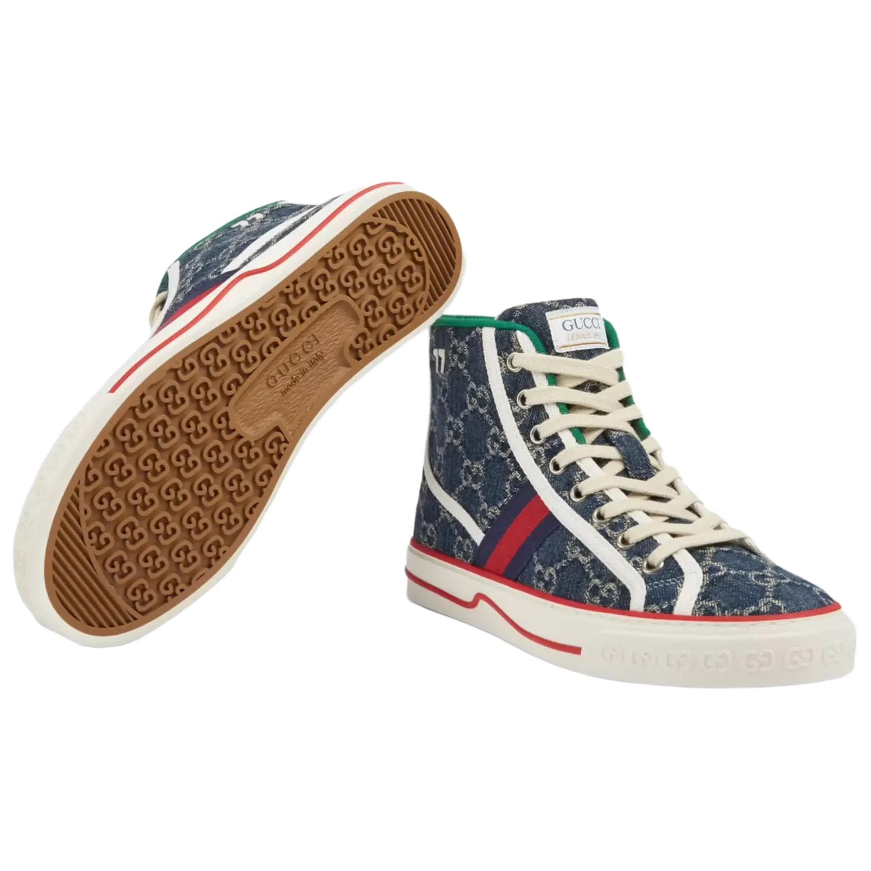 Кроссовки Gucci Tennis 1977 High-Top Blue - изображение 5