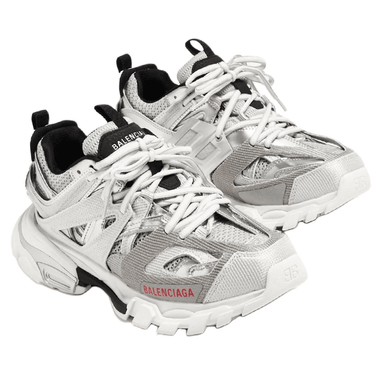 Кроссовки Balenciaga Дорожка Low Топ Массивные кроссовки Women's Silver - изображение 4