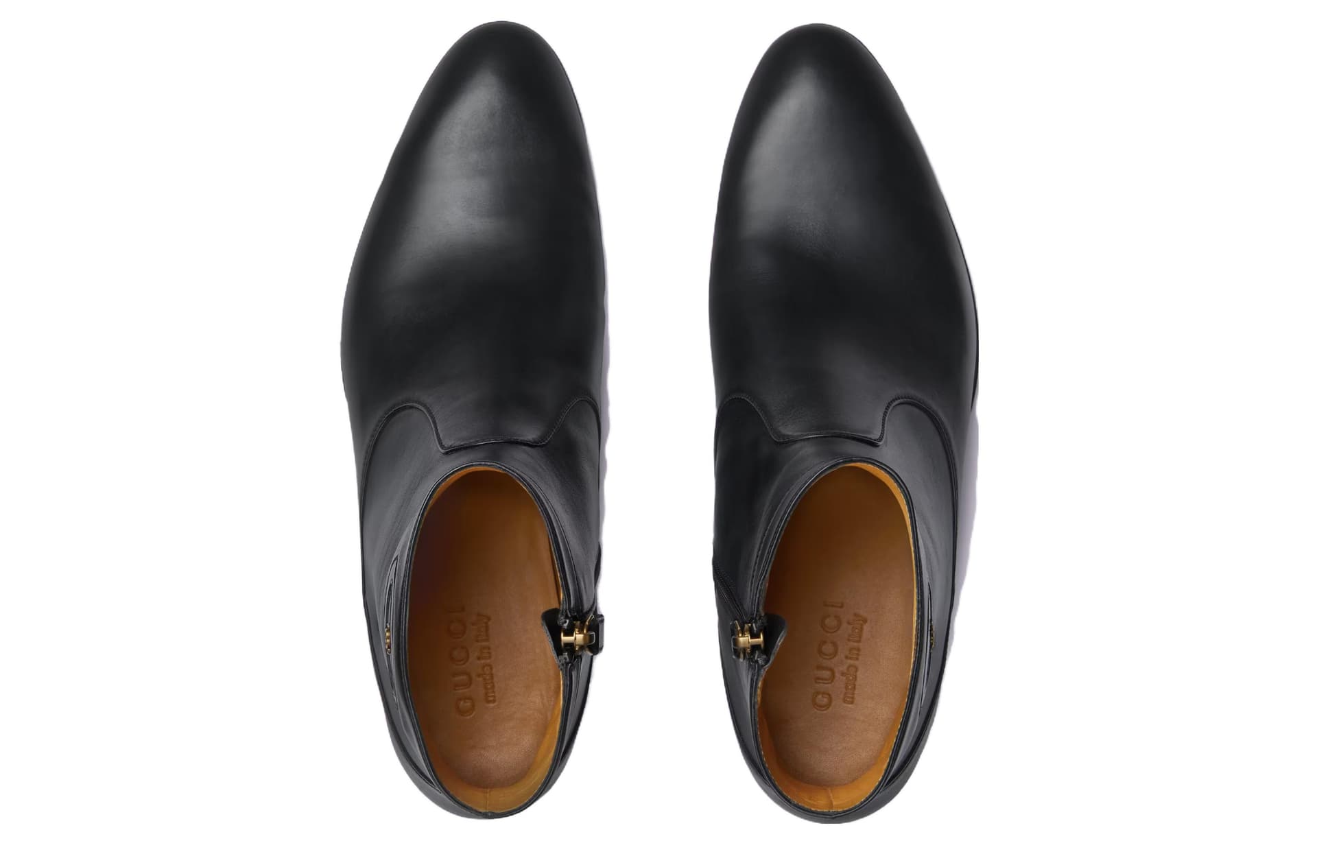 Сапоги Gucci Leather Ankle Boots Black - изображение 3