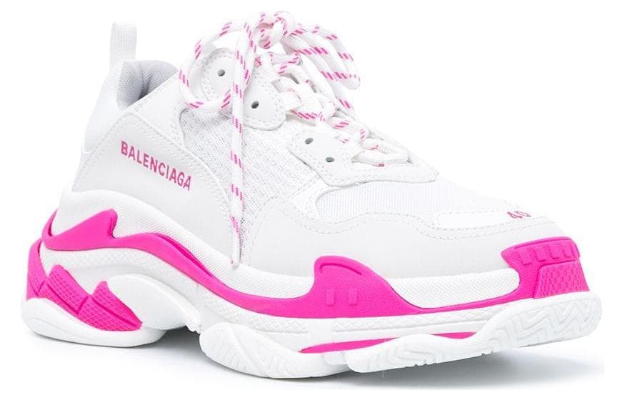Кроссовки Balenciaga Triple S Low Топ Повседневная обувь Мужская Розовая Белая - изображение 3