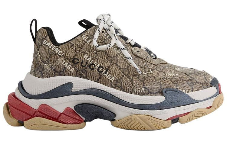 Кроссовки Gucci x Balenciaga Triple S Brown — фото 2