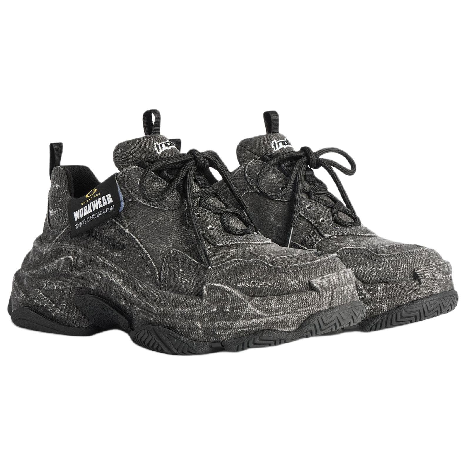 Кроссовки Balenciaga Triple S Low Топ Массивные кроссовки Мужской Черный - изображение 3