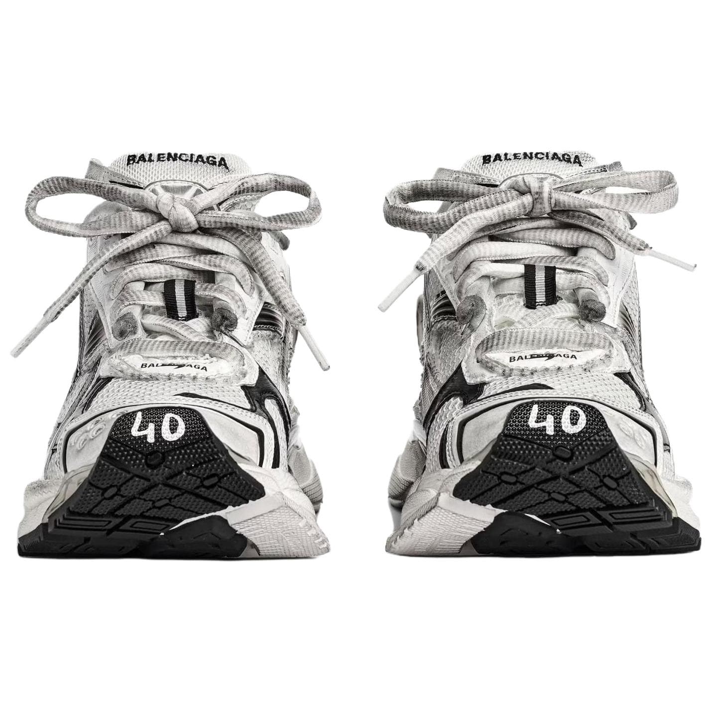 Кроссовки Balenciaga Runner Массивные кроссовки Low Топ Черный белый Мужской - изображение 4