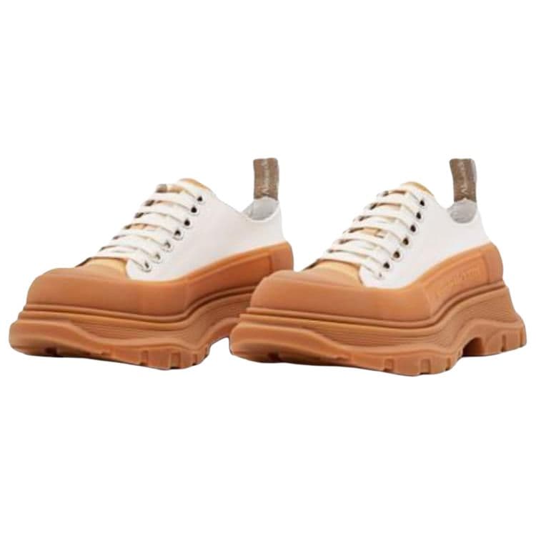 Кроссовки Alexander McQueen Canvas Platform Sneakers White - изображение 4