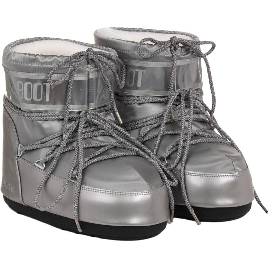 Ботинки зимние MOON BOOT Короткие Сноубутсы Унисекс Серебристые - изображение 3