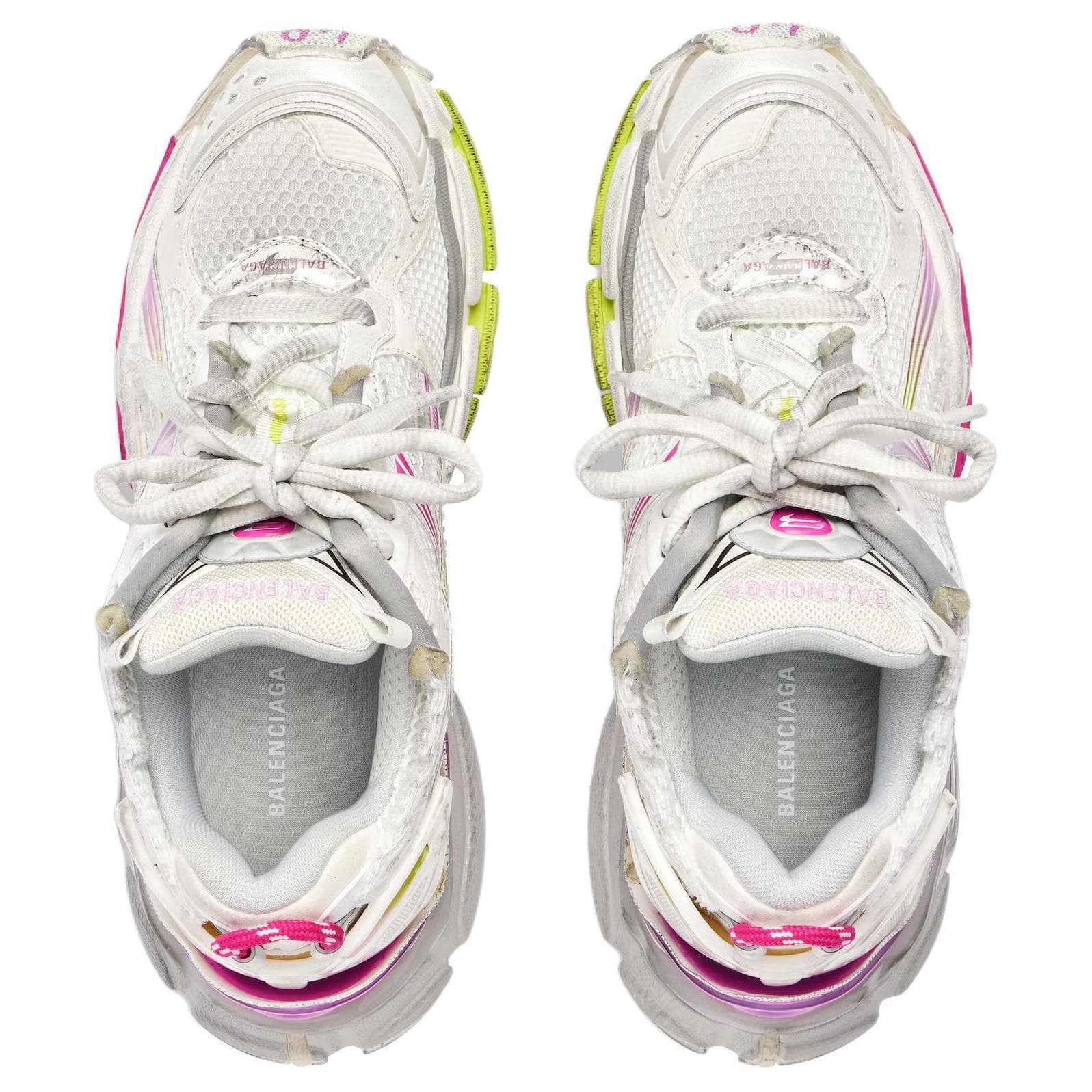 Кроссовки Balenciaga Runner Low Casual Shoes Женские Белый Розовый - изображение 6