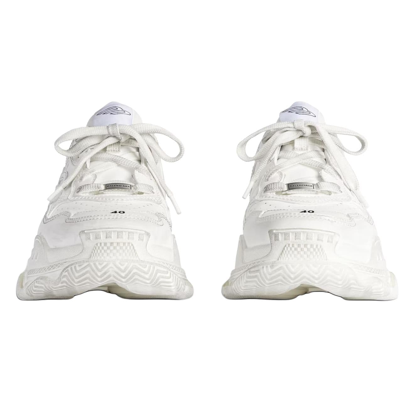 Кроссовки Balenciaga Triple S Спортивные Низкие Кроссовки Мужские Белые - изображение 4