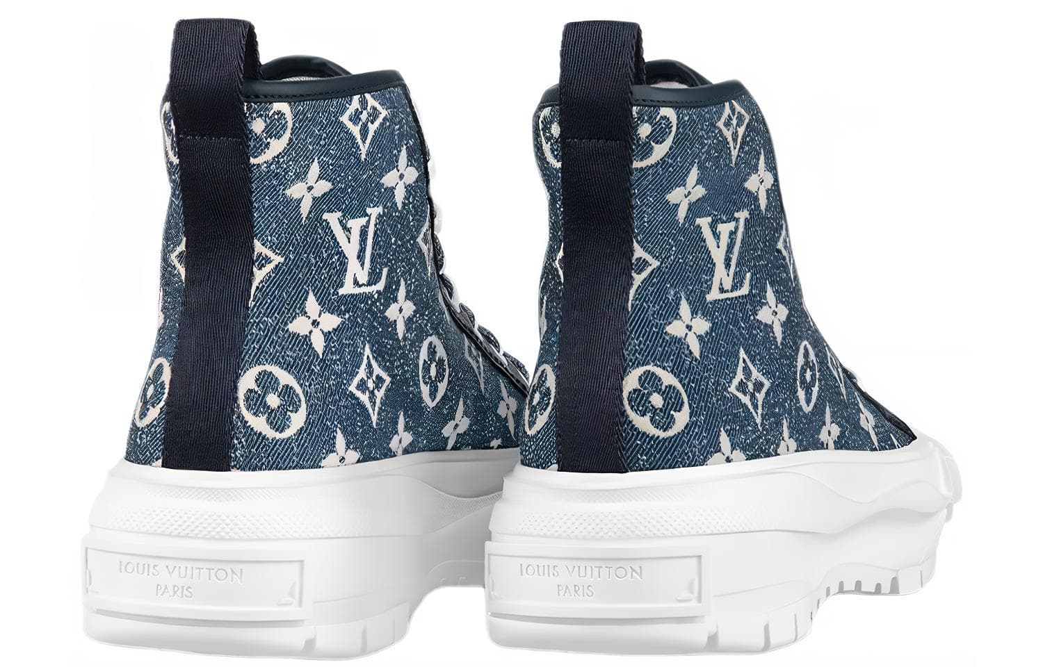 Ботинки Louis Vuitton Squad High-Top White Blue - изображение 4