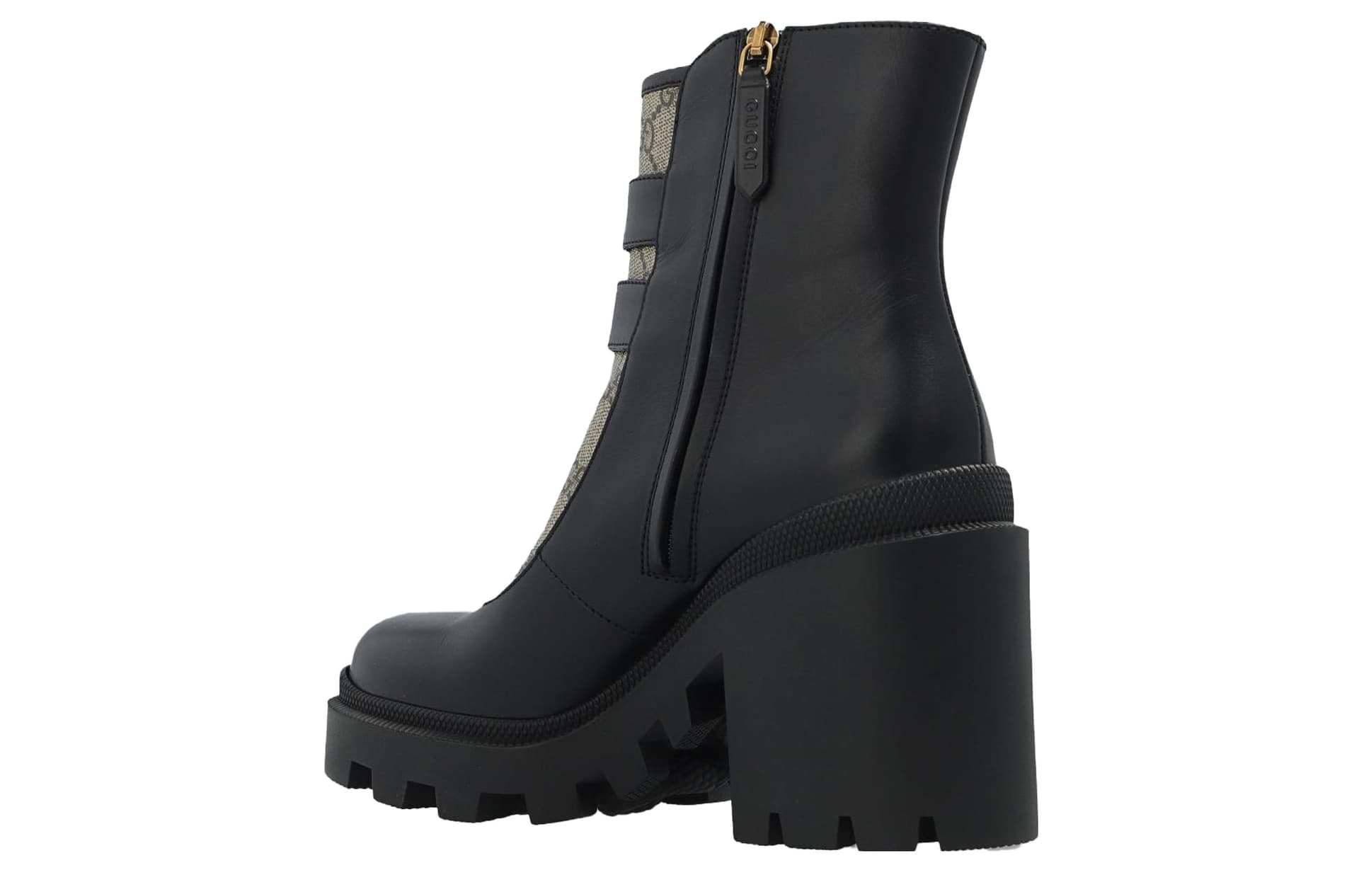 Сапоги Gucci Leather Ankle Boots Black - изображение 4