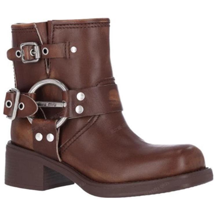Сапоги Miu Miu Brown Ankle Boots - изображение 3