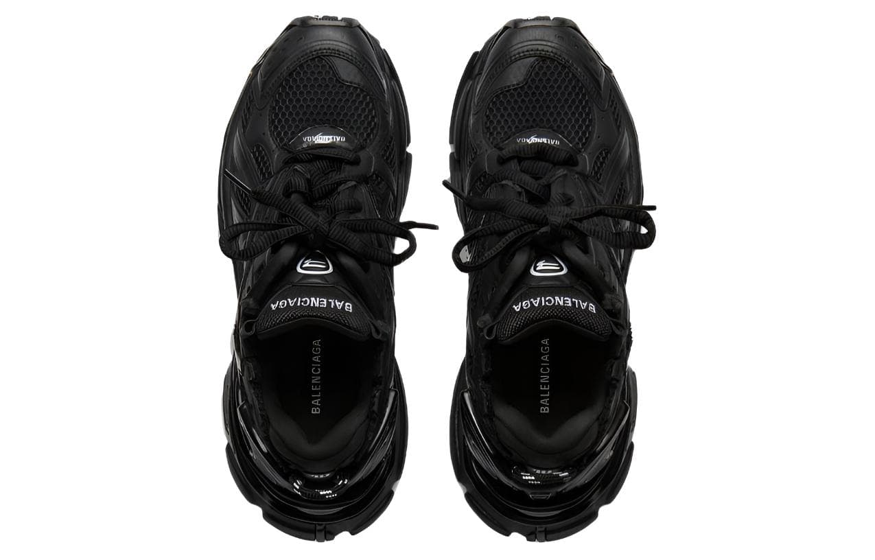 Кроссовки Balenciaga Runner Low Casual Shoes Женские Черные - изображение 6