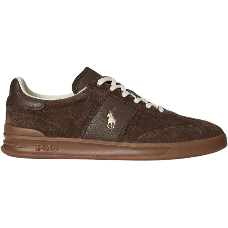 Кроссовки Polo Ralph Lauren Heritage Aera Кожа Низкие Кроссовки для Скейтбординга Мужские Умбра - изображение 2