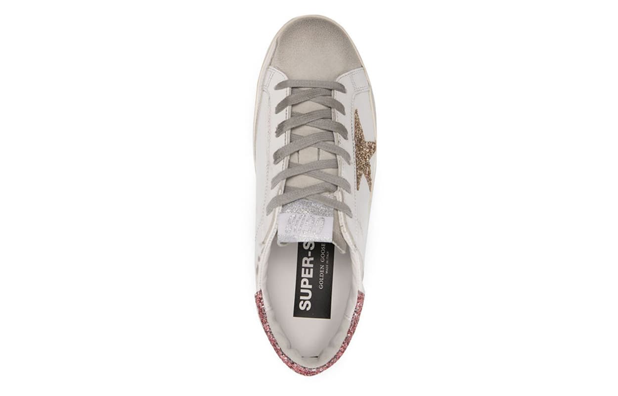 Кроссовки Golden Goose Super-Star White Pink Distressed - изображение 4