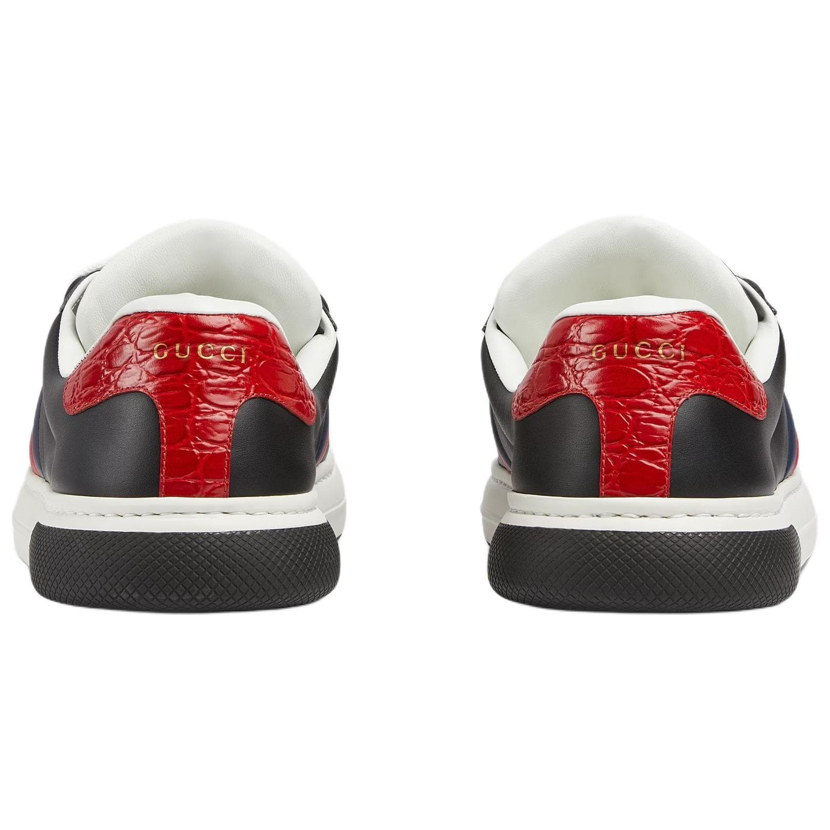 Кроссовки Gucci Ace Leather Low Top Sneakers Black - изображение 5