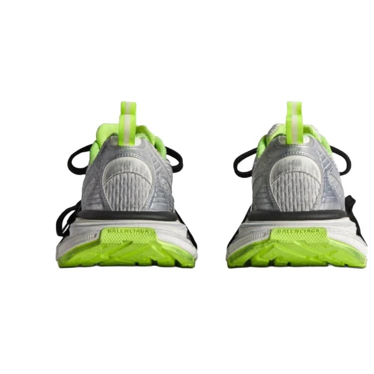 Кроссовки Balenciaga Triple S ПУ (полиуретан) сетчатая ткань низкий топ повседневная обувь женский серебристый с эффектом старения - изображение 5