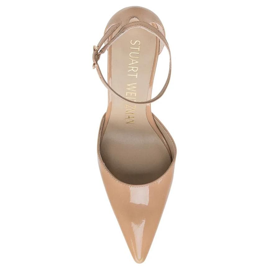 Туфли Stuart Weitzman Sw Лакированная кожа Узкий каблук Высокие каблуки 10 см Женские Бежевый - изображение 4