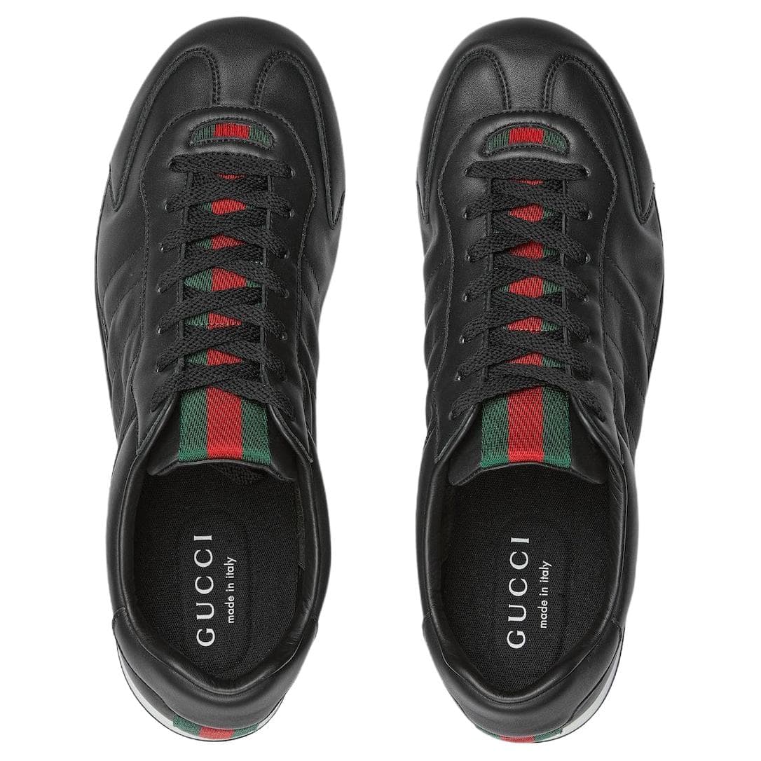 Кроссовки GUCCI Shift Leather Low Sneakers Black - изображение 4