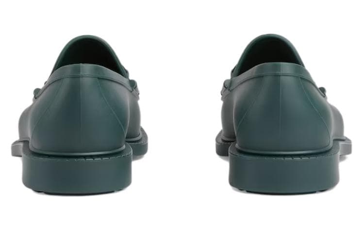 Лоферы Gucci Rubber Loafer Deep Green - изображение 5