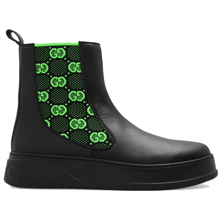Ботинки челси Gucci Chelsea Boots Black Green - изображение 2