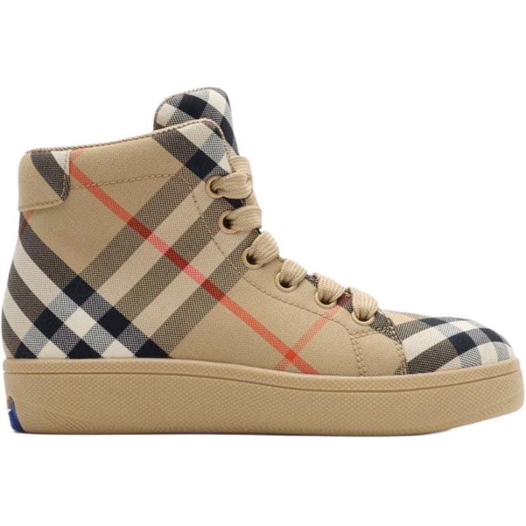 Burberry Высокие Кеды для Детей Песочно-Бежевые Детские - изображение 2