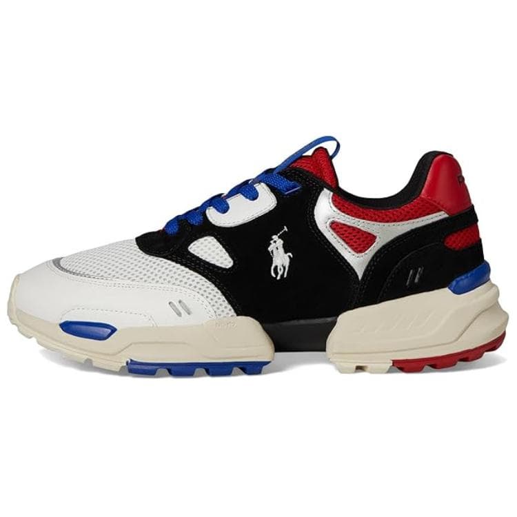 Кроссовки Polo Ralph Lauren Jogger Кожа Низкий Верх Повседневная Обувь Мужская Черный Красный - изображение 1