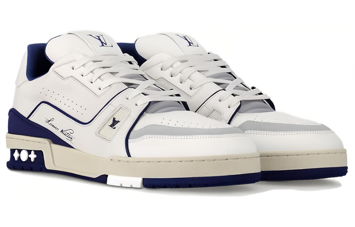 Кроссовки LOUIS VUITTON Trainer #54 White Blue - изображение 2