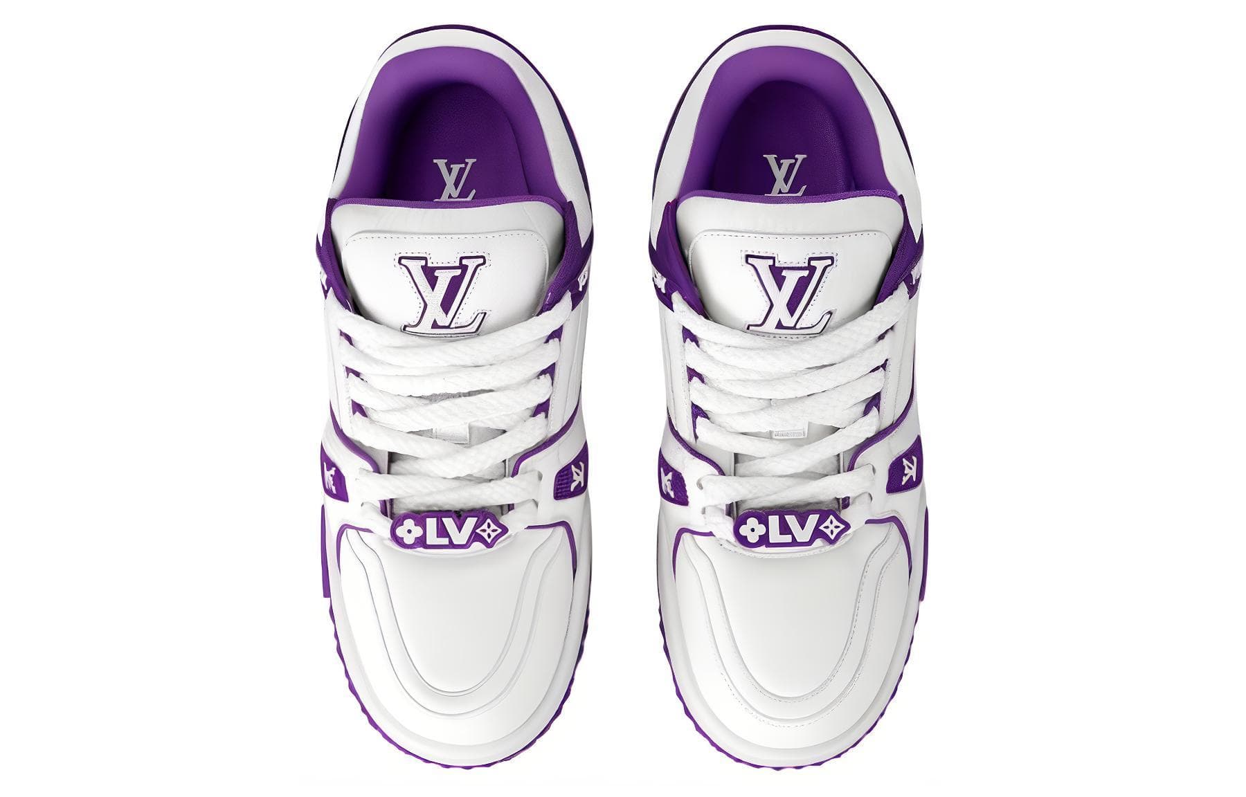 Кроссовки Louis Vuitton Trainer Maxi White Purple - изображение 4
