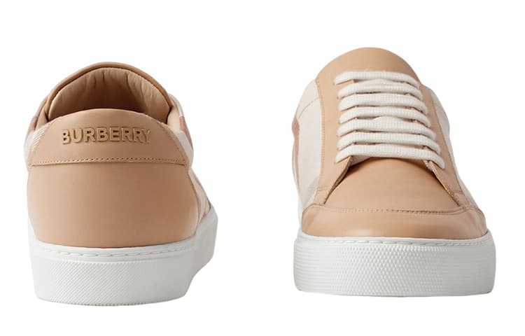 Кроссовки Burberry Leather Check Low Sneakers - изображение 3