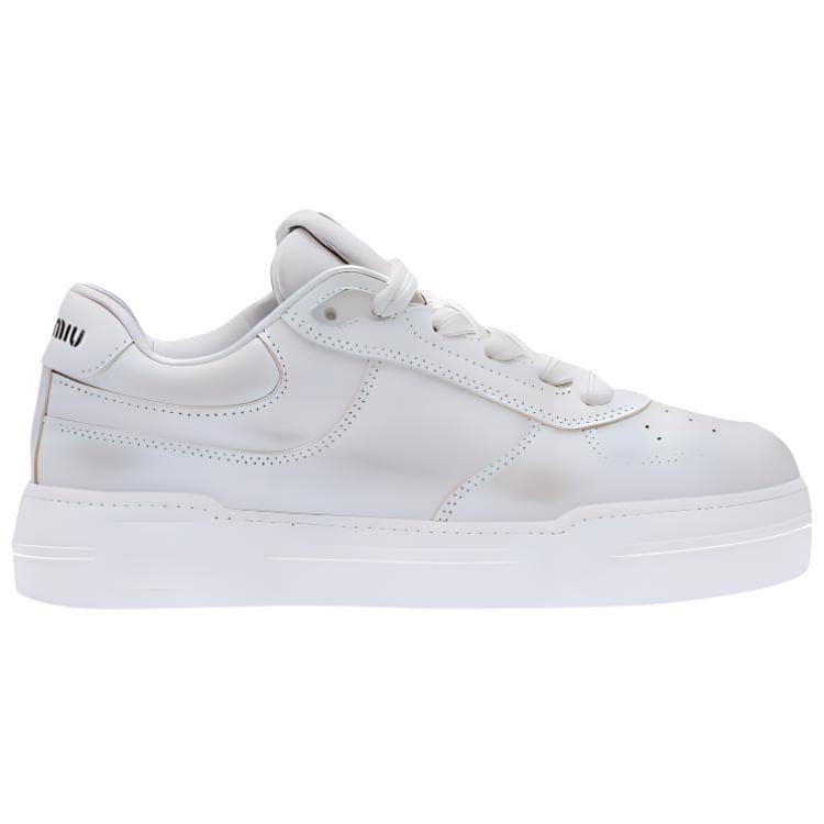 Кроссовки Miu Miu Leather Low-Top Sneakers White - изображение 2