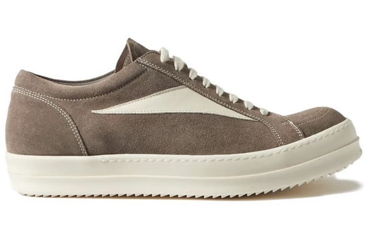 Кроссовки Rick Owens Low-Top Suede Sneakers Grey - изображение 2