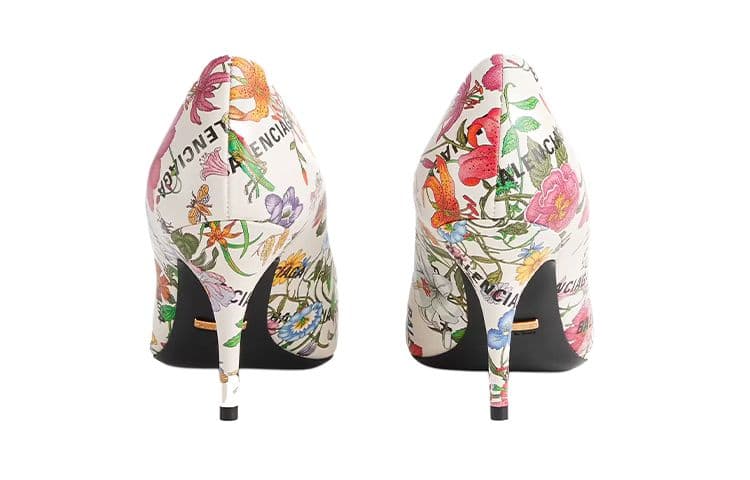 Туфли Balenciaga x Gucci The Hacker Project Knife Floral White - изображение 5