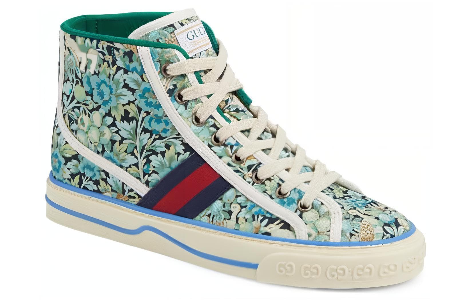 Кроссовки Gucci High-Top Sneakers Green - изображение 2