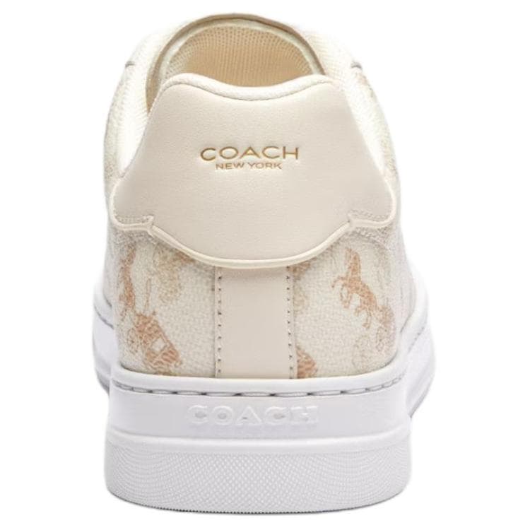 Кроссовки COACH Highline Round Toe Lace-Up Low Top Sneakers Beige - изображение 4