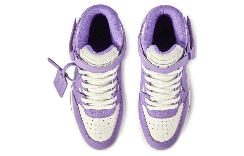 Кроссовки OFF-WHITE Out Of Office High-Top White Purple - изображение 5