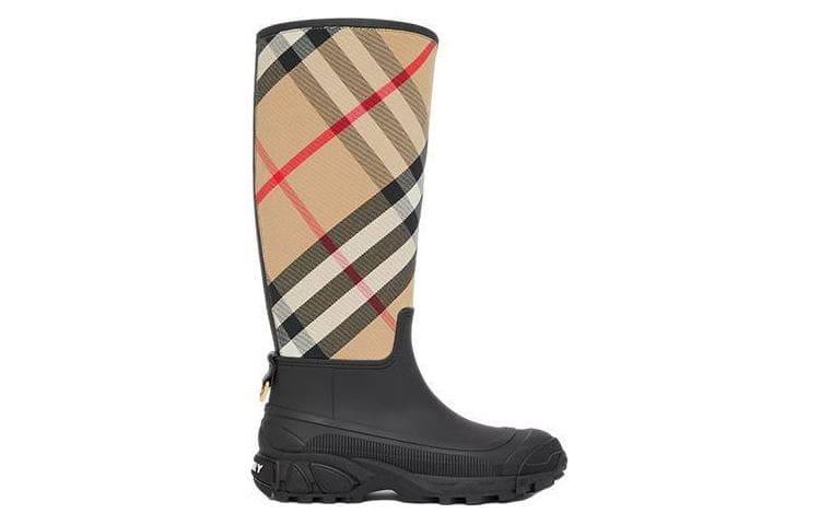 Ботинки Burberry House Check High Boots Brown - изображение 2