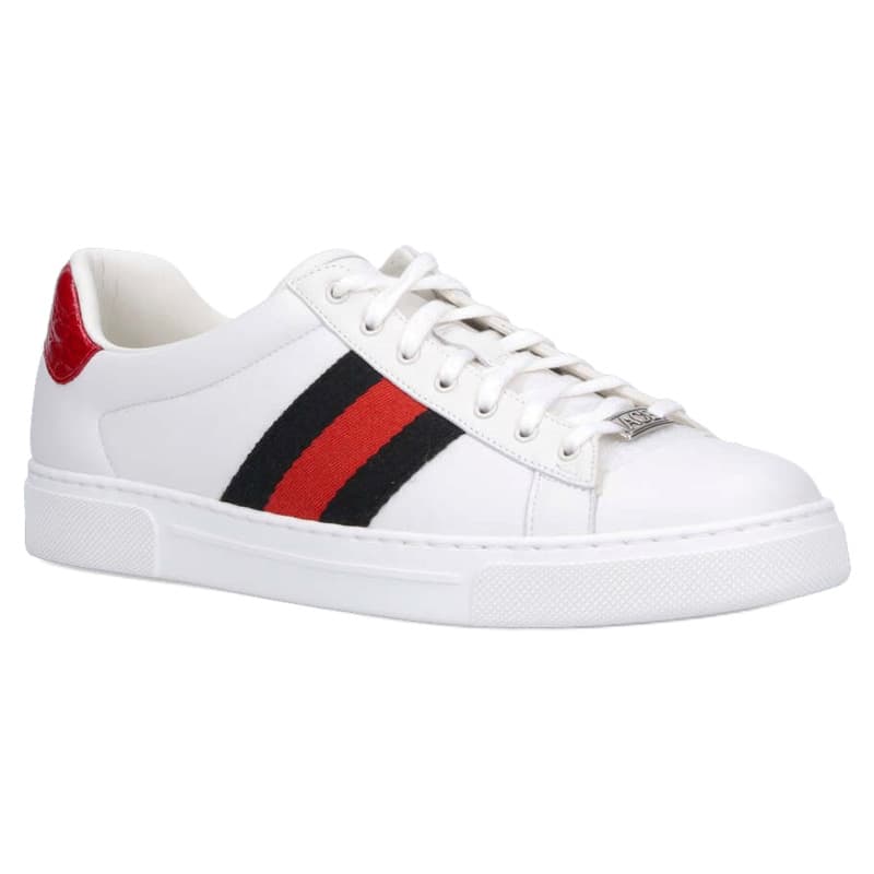 Кроссовки Gucci Ace Leather Sneakers White Red - изображение 3