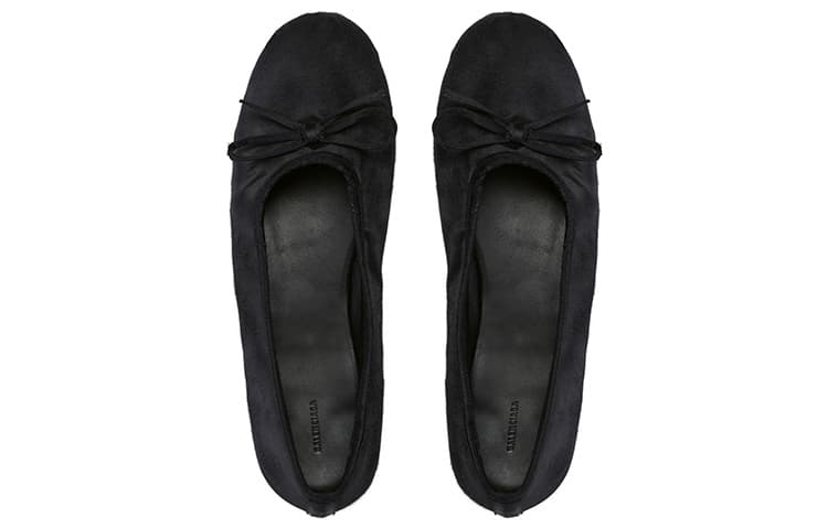 Тапочки Balenciaga Satin Ballet Flats Black - изображение 4