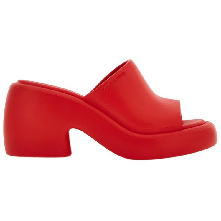 Сандалии Ferragamo Резиновые Тапочки Slide Женские Красные - изображение 2