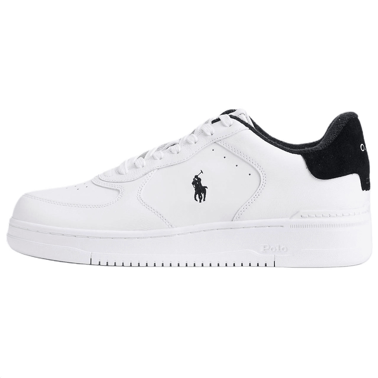Кроссовки Polo Ralph Lauren Court Masters Кожа Замша Низкие Кеды Скейтборд Обувь Мужская Белый Черный - изображение 1