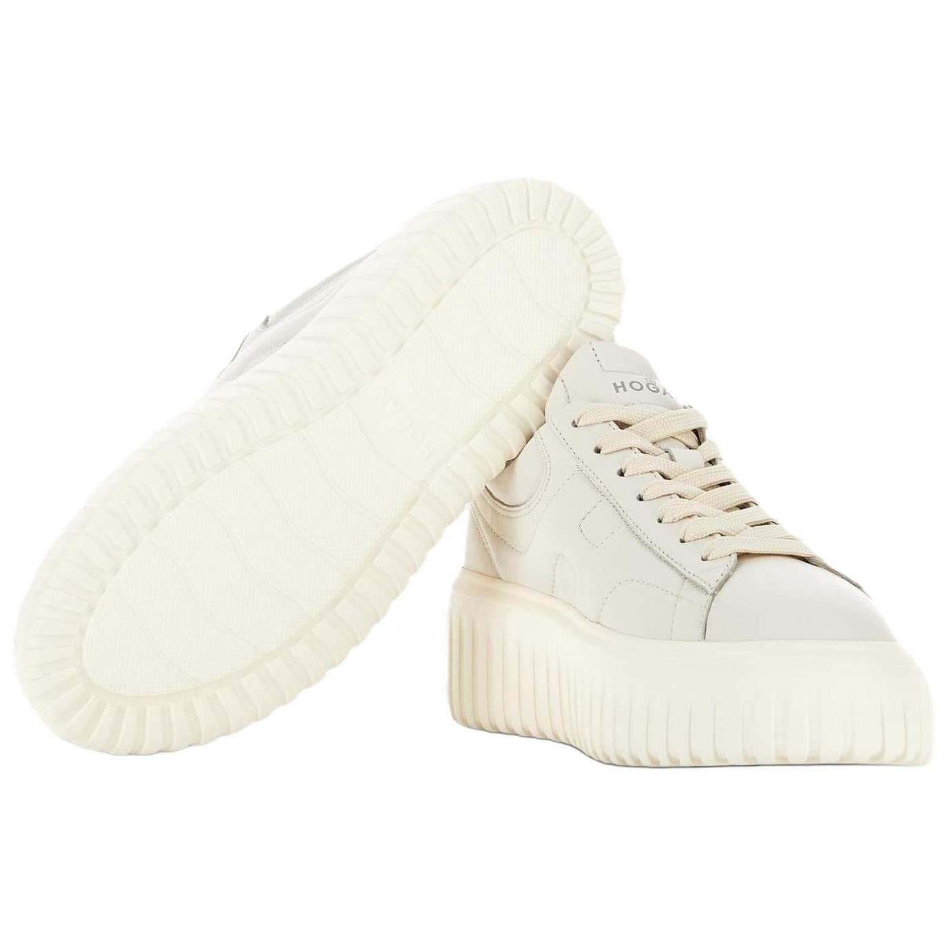 Кроссовки Hogan Low Top Ivory Leather Sneakers - изображение 5