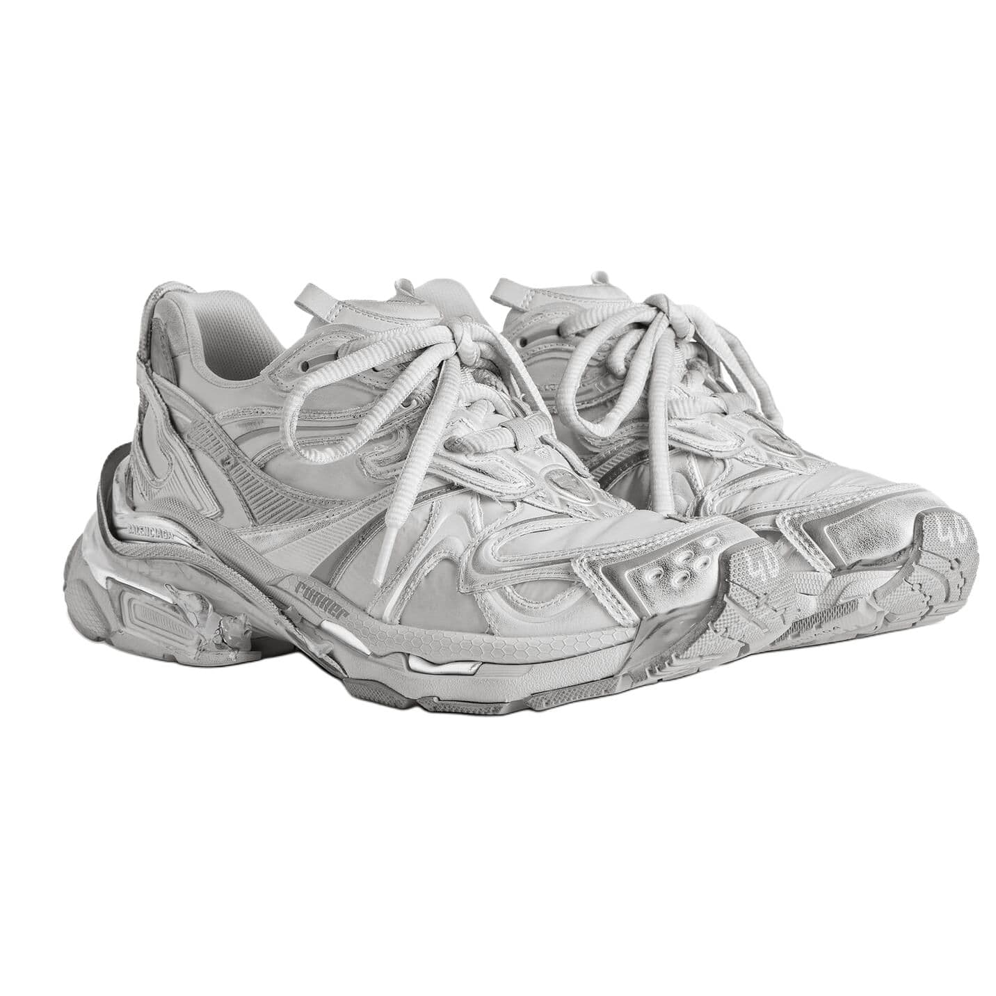 Кроссовки Balenciaga Runner2,0 Low Топ Толстая подошва Кроссовки Женские Серый Серебряный - изображение 3
