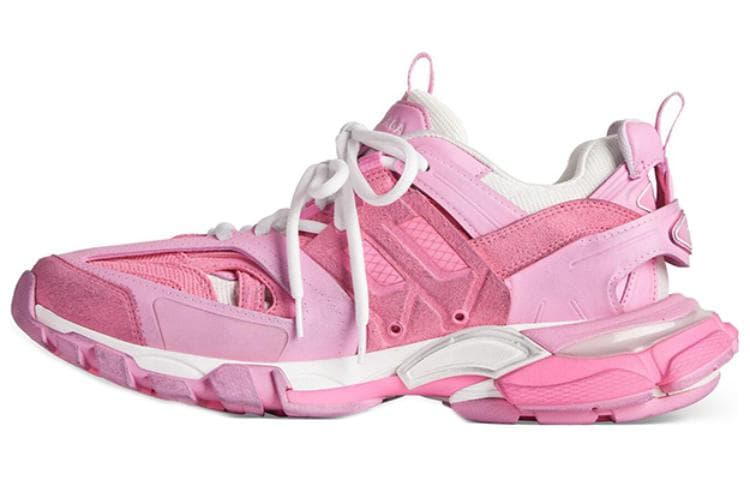 Кроссовки Balenciaga Сетчатая ткань Track Удобные Низкие Повседневные Женские Кроссовки Розовые с Эффектом Потертости - изображение 1