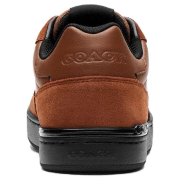 Кроссовки COACH Низкая заколка кожа искусственная замша низкие кеды для скейтбординга мужские коричневые - изображение 5