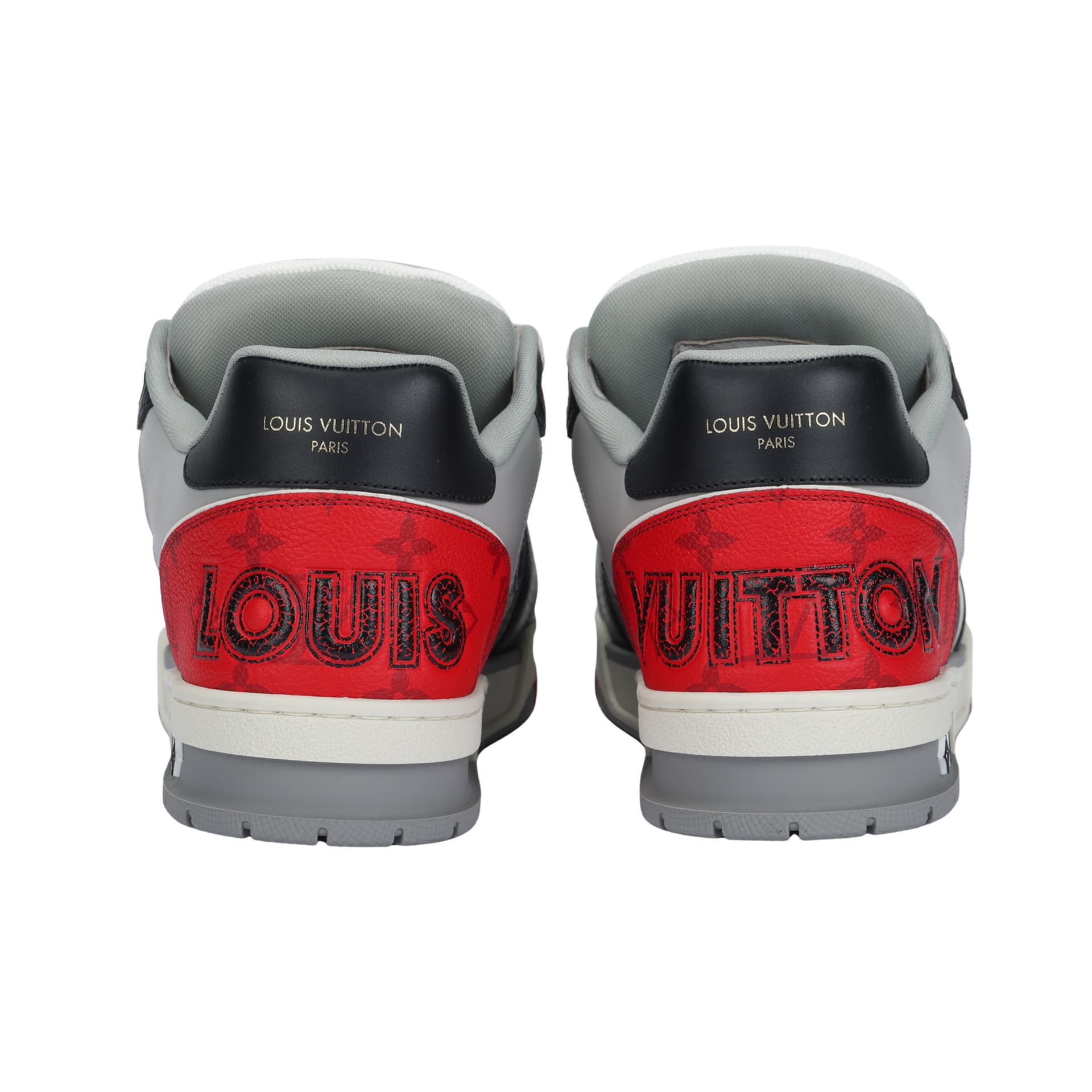 Кроссовки Louis Vuitton Trainer Low Top Black Red White - изображение 4
