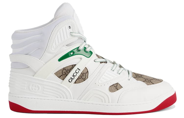 Ретро баскетбольные кроссовки Gucci Basket High Top Retro Basketball Shoes White - изображение 2